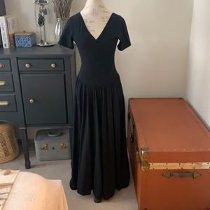 90’s style Vintage Black Maxi Dress, Reversible